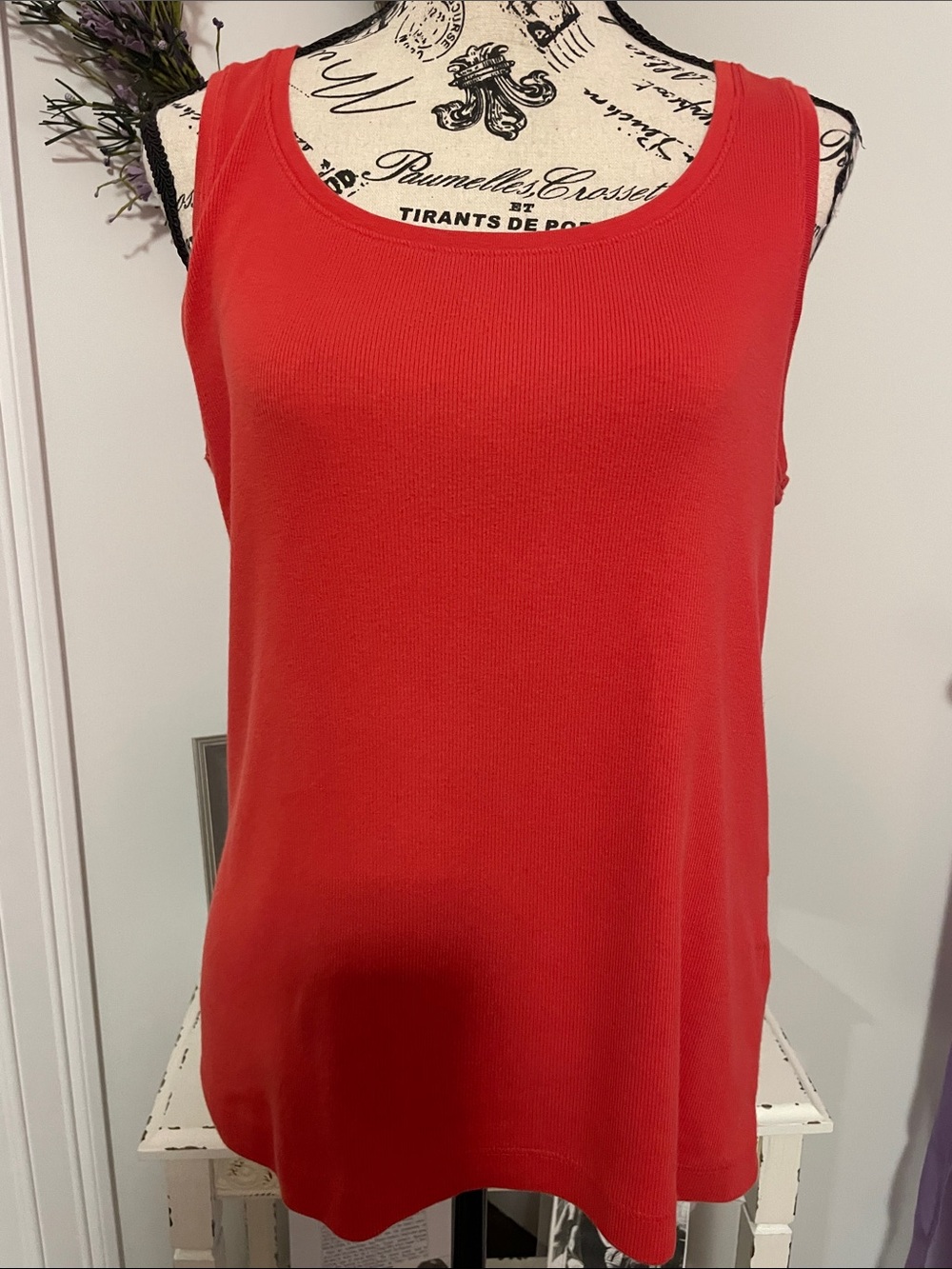 Chico’s Reddish Orange Sleeveless Knit Tank Top - Women